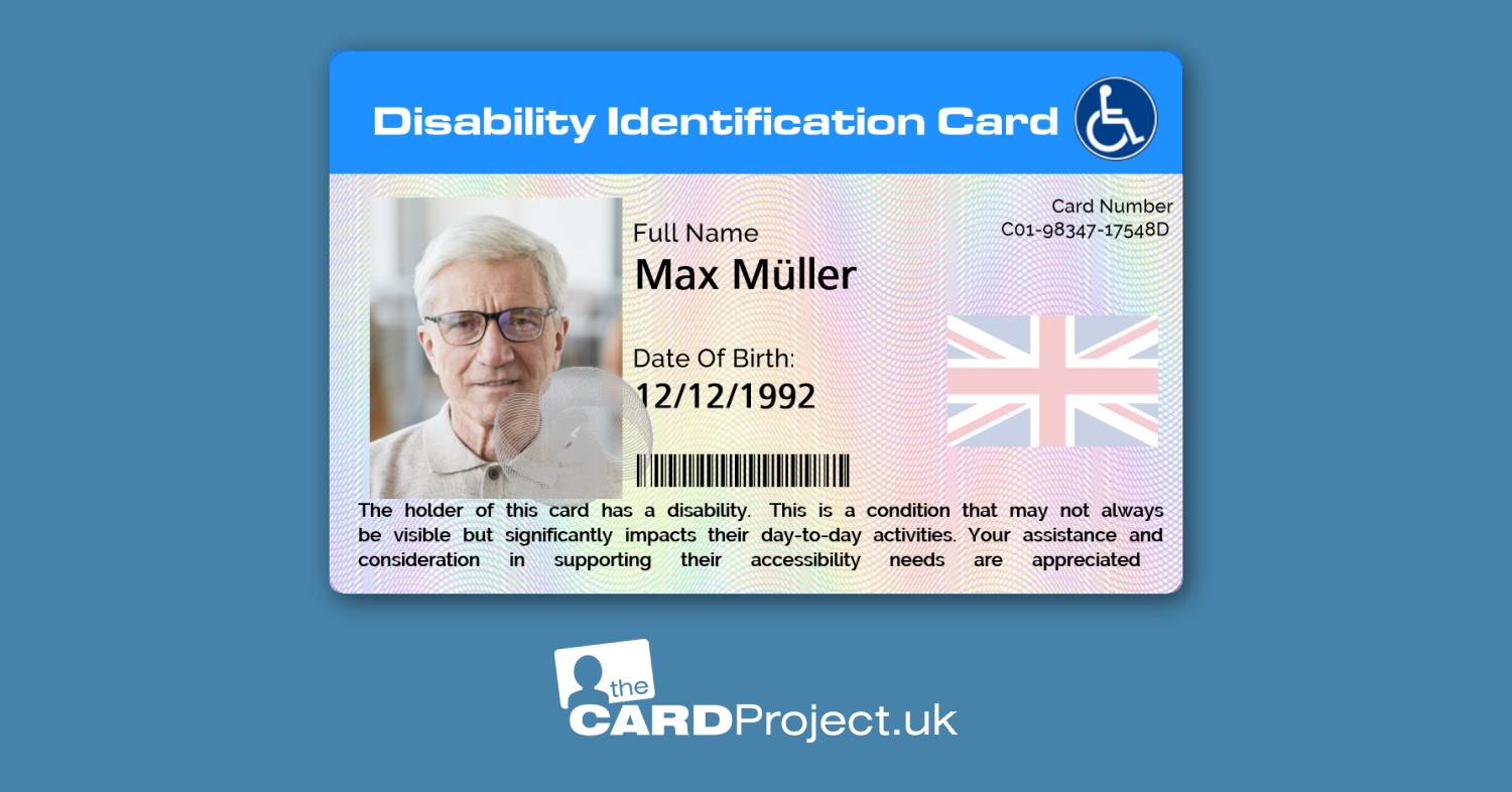 English German Disability Card (REAR)